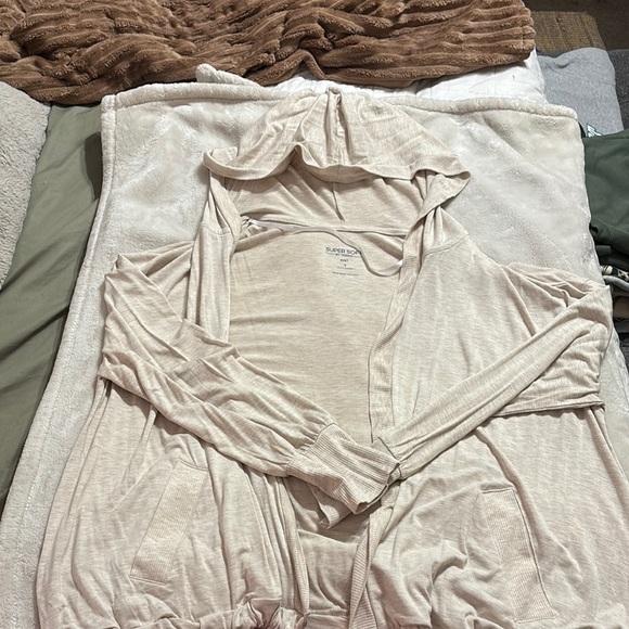 Beige Hooded Cardigan by Splendid - Picture 1 of 1